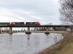 CN 2973 leads 402 across Rimouski River